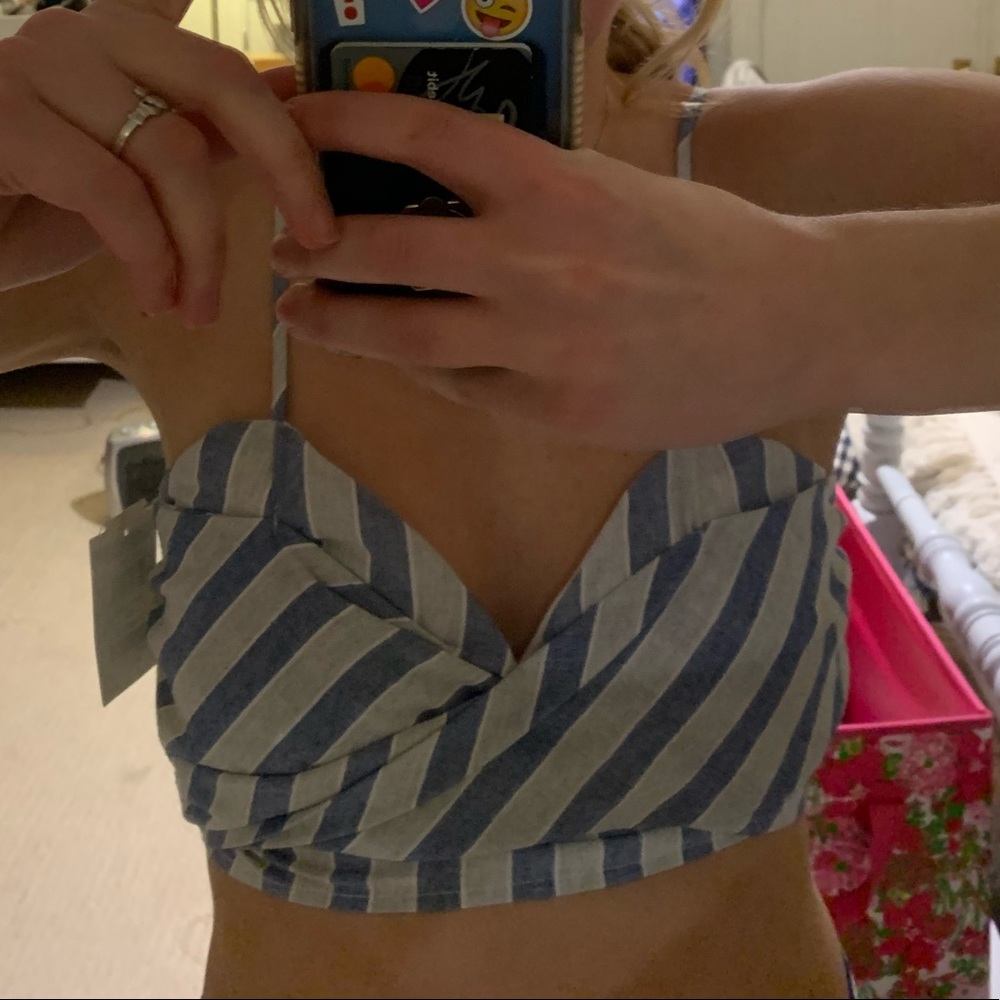 Crop Top - Light & Medium Blue